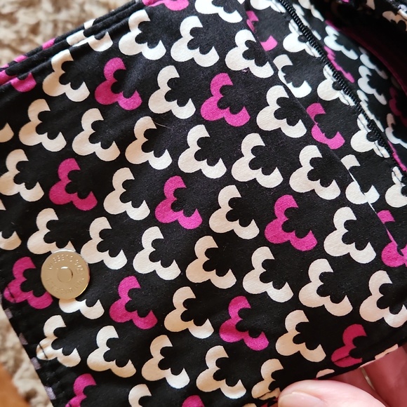 Vera Bradley black purple and white crossbody bag - Picture 8 of 11